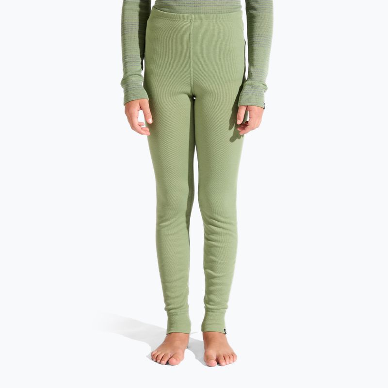 Komplet bielizny termoaktywnej dziecięcej ODLO Active Warm Eco odlo steel grey melange/matte green 2