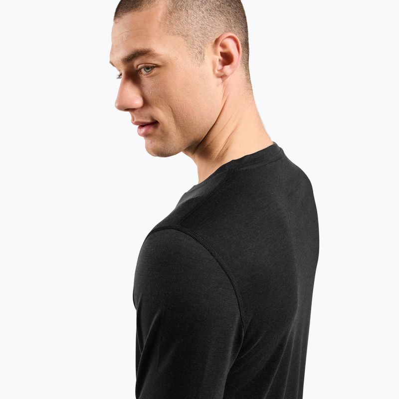 Bluza termoaktywna męska ODLO Merino 200 Bl Top Crew Neck black 5