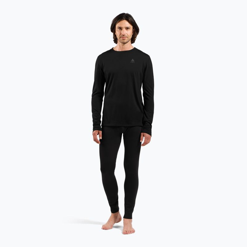 Bluza termoaktywna męska ODLO Merino 160 Bl Top Crew Neck black 2