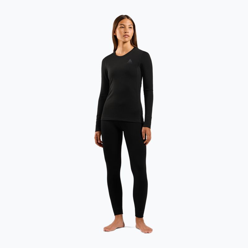 Spodnie termoaktywne damskie ODLO Merino 160 Bl Bottom Long black 2