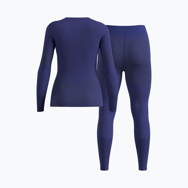 Komplet bielizny termoaktywnej damskiej ODLO Fundamentals Performance Warm skipper blue 2