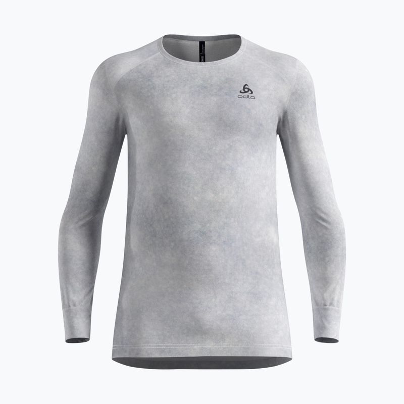 Bluza termoaktywna męska ODLO Active Warm X Pow Bl Top Crew Neck odlo silver grey