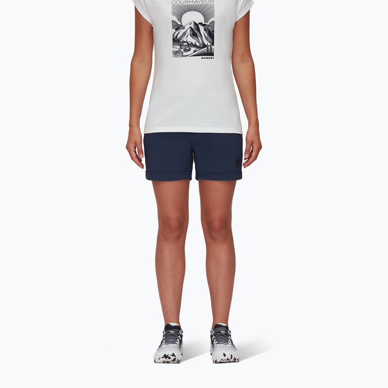 Spodenki trekkingowe damskie Mammut Runbold Roll Cuff marine 2