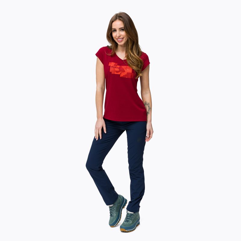 Koszulka trekkingowa damska Mammut Trovat blood red 2