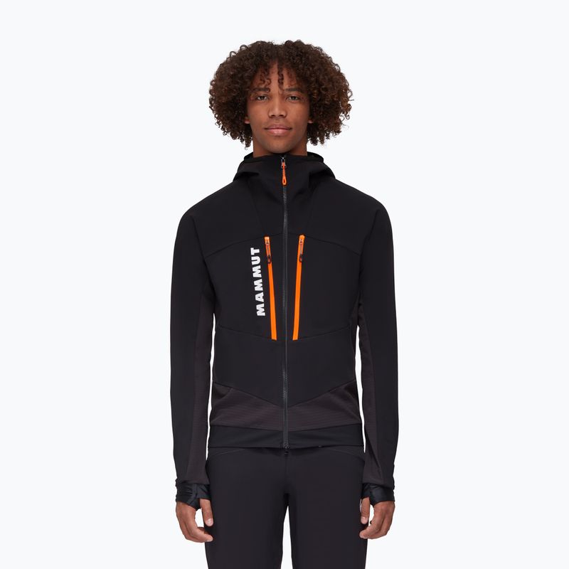Kurtka softshell męska Mammut Aenergy SO Hybrid Hooded black/vibrant orange
