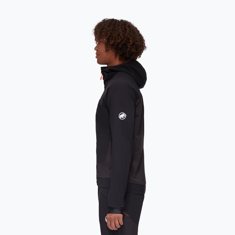 Kurtka softshell męska Mammut Aenergy SO Hybrid Hooded black/vibrant orange 2