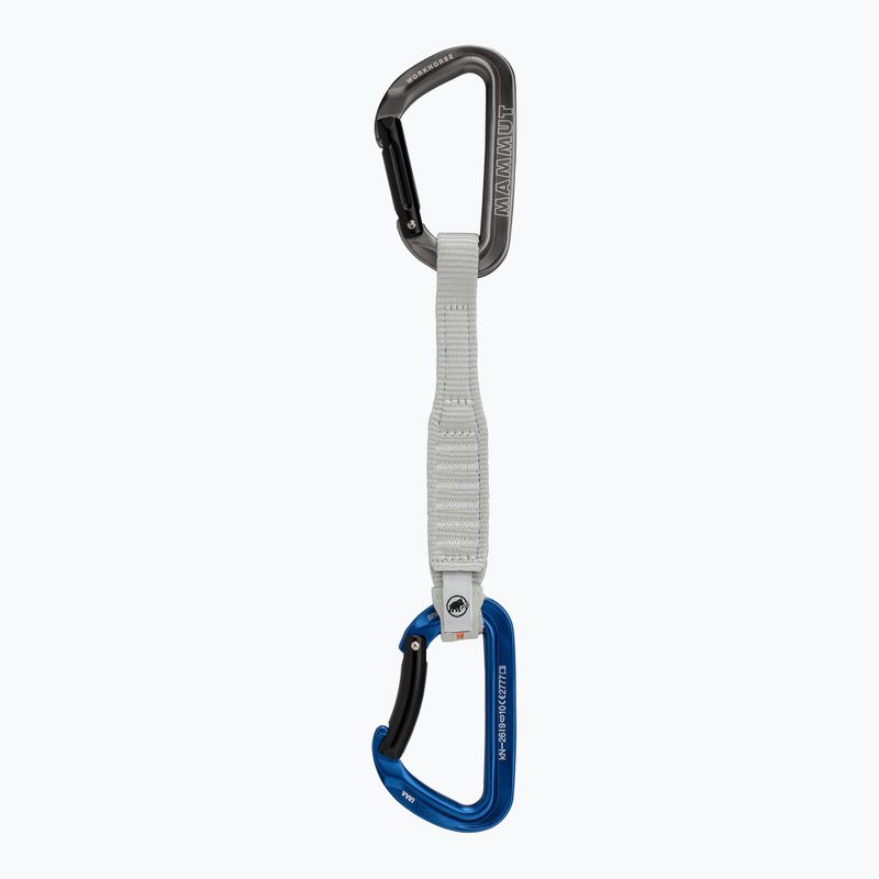 Ekspres wspinaczkowy Mammut Workhorse Keylock Quickdraw 17 cm grey/blue