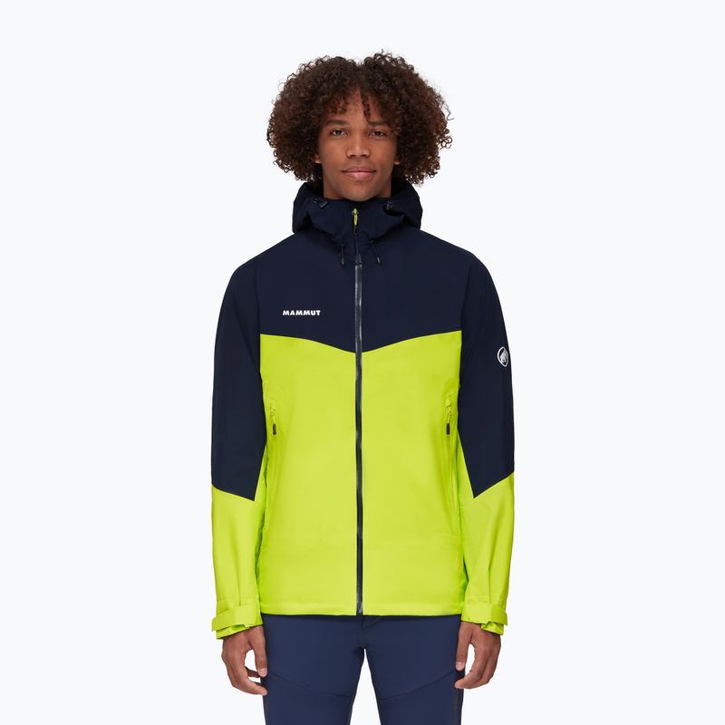 Kurtka przeciwdeszczowa męska Mammut Convey Tour HS Hooded highlime/marine