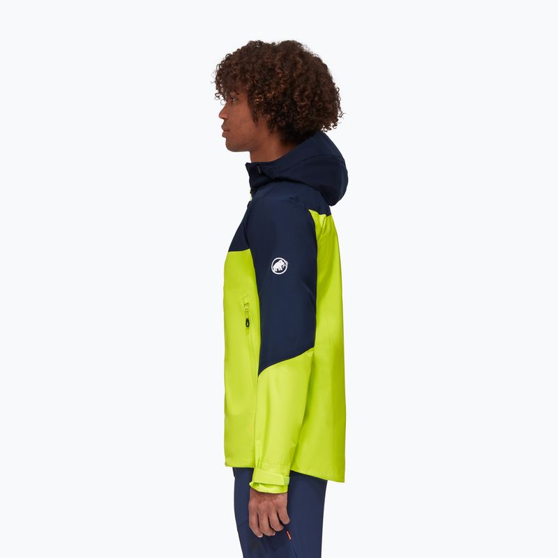 Kurtka przeciwdeszczowa męska Mammut Convey Tour HS Hooded highlime/marine 2