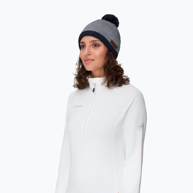 Czapka zimowa damska Mammut Snow marine/white 3