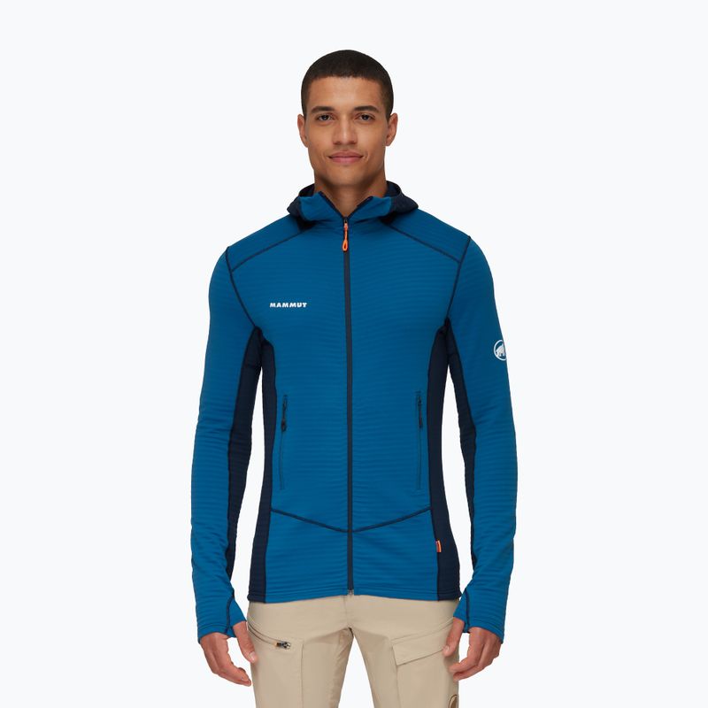 Bluza trekkingowa męska Mammut Taiss Light ML Hooded deep ice/marine