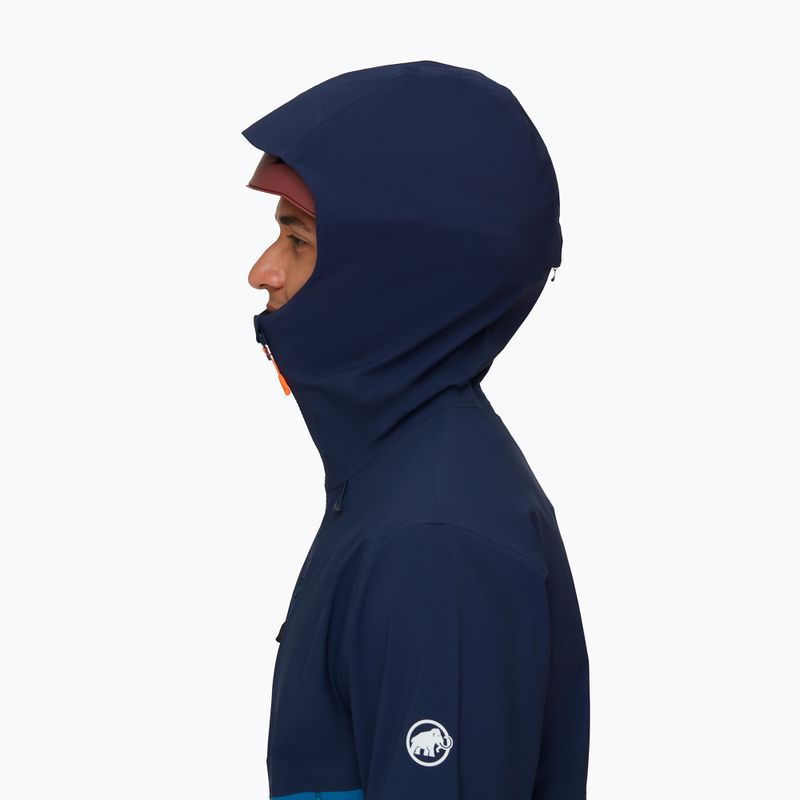 Kurtka przeciwdeszczowa męska Mammut Alto Guide HS Hooded deep ice/marine 4