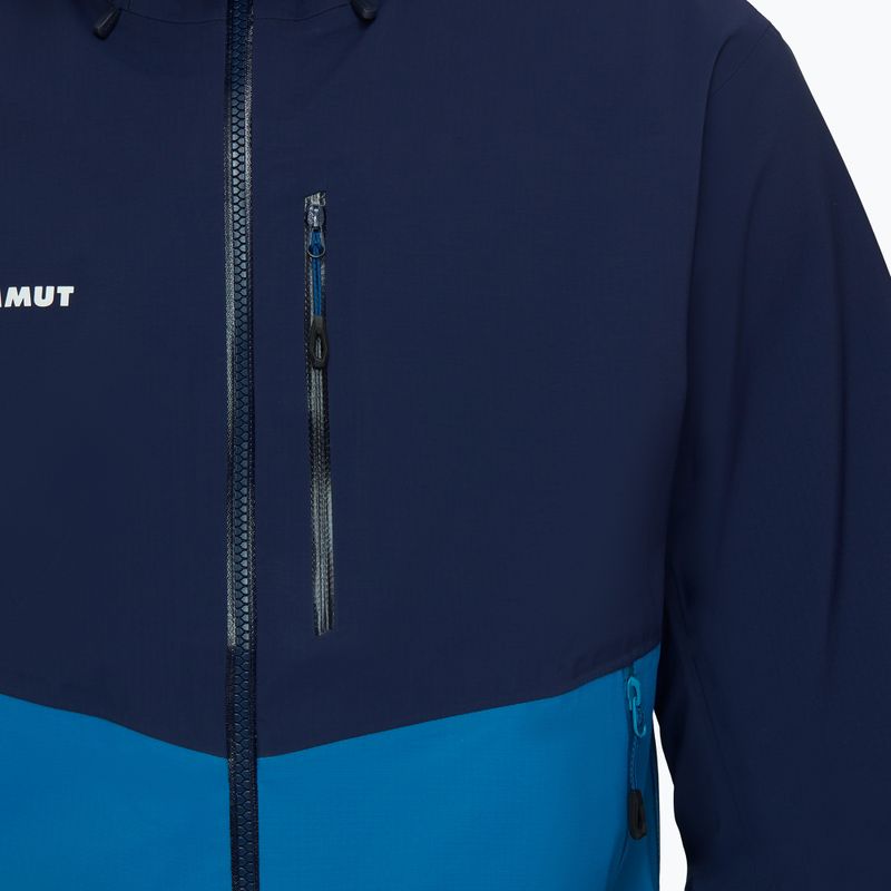 Kurtka przeciwdeszczowa męska Mammut Alto Guide HS Hooded deep ice/marine 5