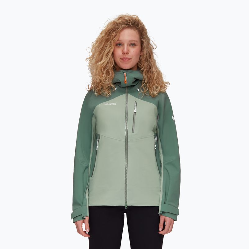 Kurtka przeciwdeszczowa damska Mammut Alto Guide HS Hooded jade/dark jade