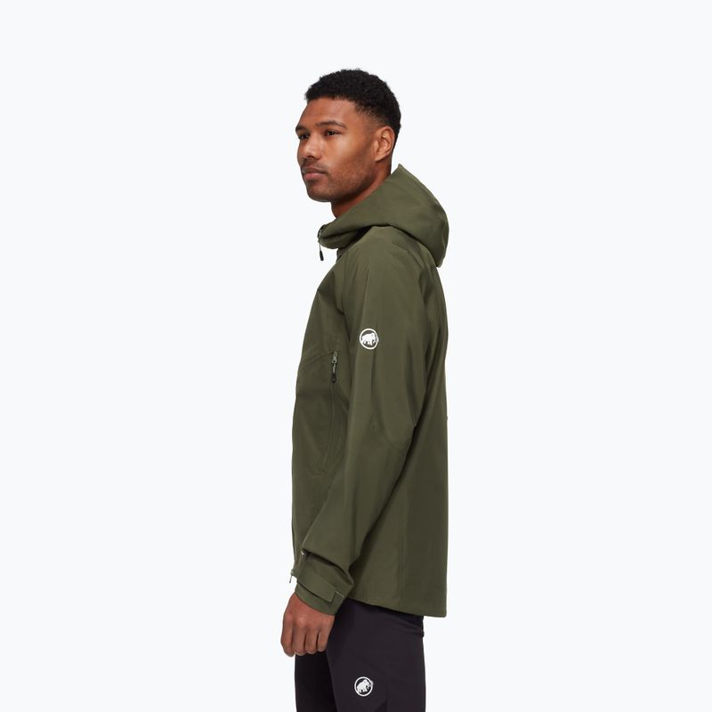 Kurtka przeciwdeszczowa męska Mammut Crater IV HS Hooded dark marsh 2