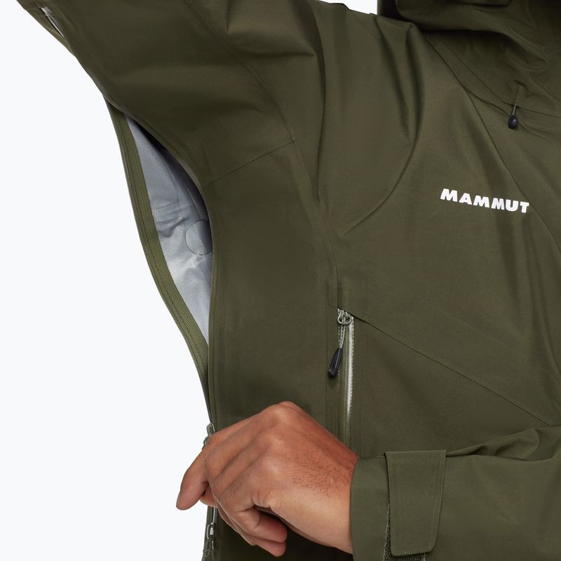 Kurtka przeciwdeszczowa męska Mammut Crater IV HS Hooded dark marsh 4