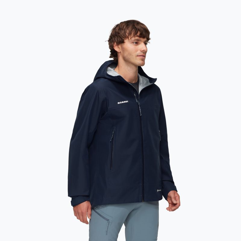 Kurtka przeciwdeszczowa męska Mammut Crater Light HS Hooded marine 3