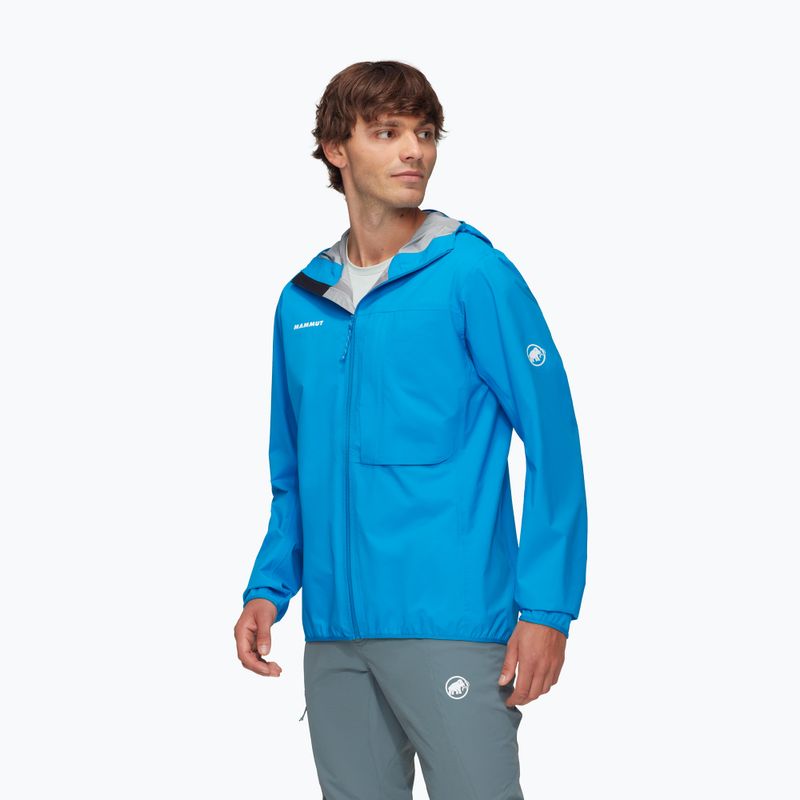 Kurtka przeciwdeszczowa męska Mammut Ducan Light HS Hooded glacier blue 3