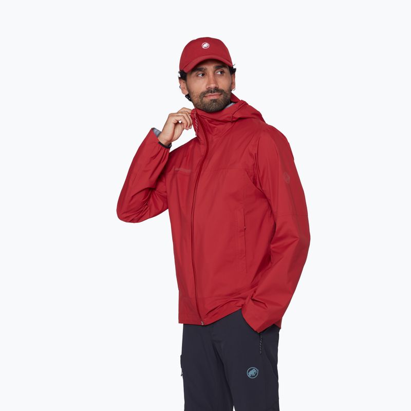 Kurtka przeciwwiatrowa męska Mammut Ducan HS Hooded dark mammut red 4