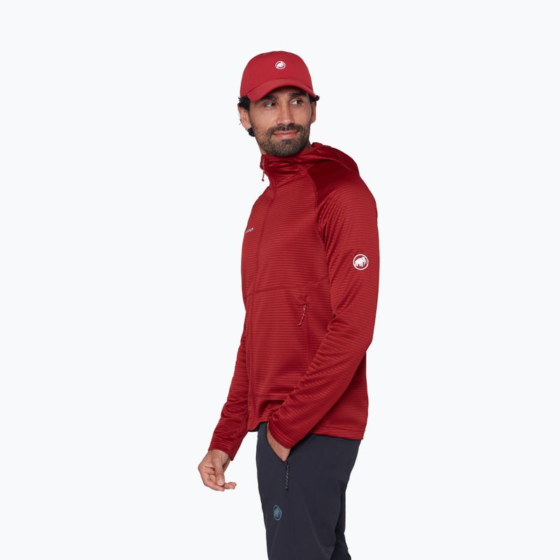 Bluza trekkingowa męska Mammut Crag ML Hooded dark mammut red 4