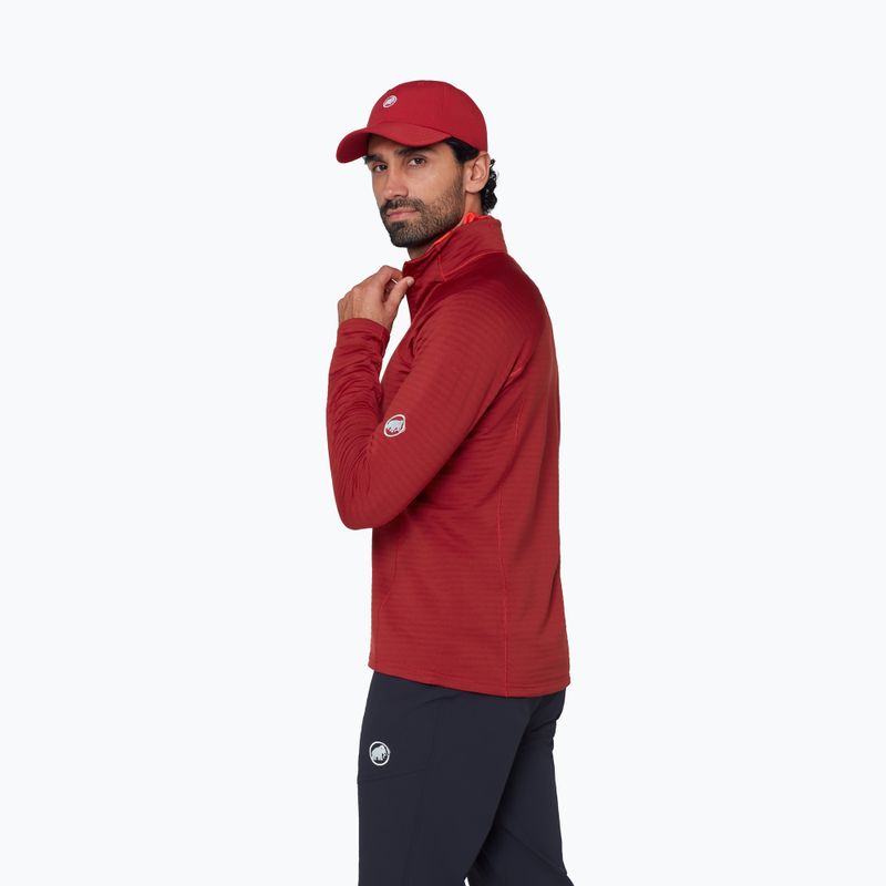 Bluza męska Mammut Taiss ML Half Zip Pull dark mammut red 4