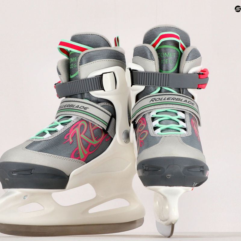 Łyżwy dziecięce Rollerblade Comet G Jr white/light green 9