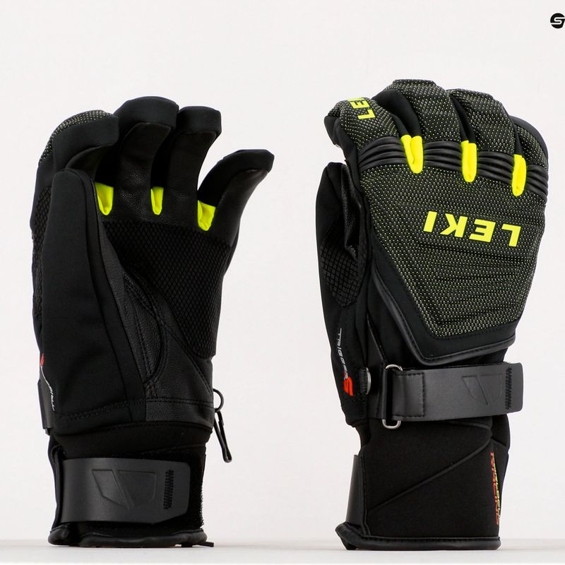 Rękawice narciarskie męskie LEKI Race Coach C-Tech S black/ice lemon 6
