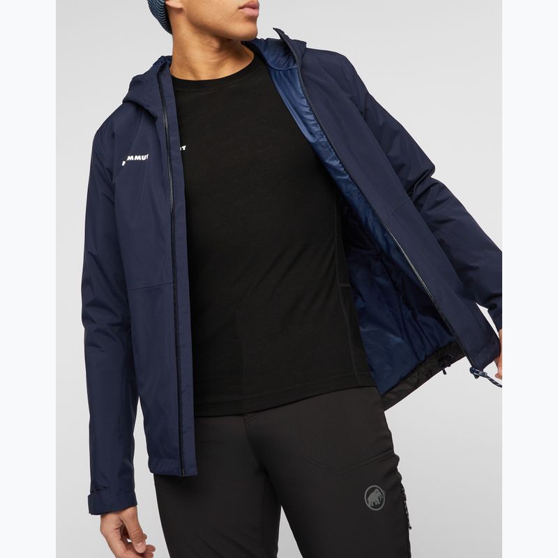 Kurtka przeciwdeszczowa męska Mammut Linard HS Thermo Hooded Jacket Men marine 5