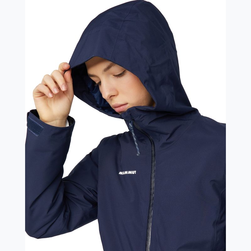 Kurtka przeciwdeszczowa damska Mammut Linard HS Thermo Hooded Jacket Women marine 5