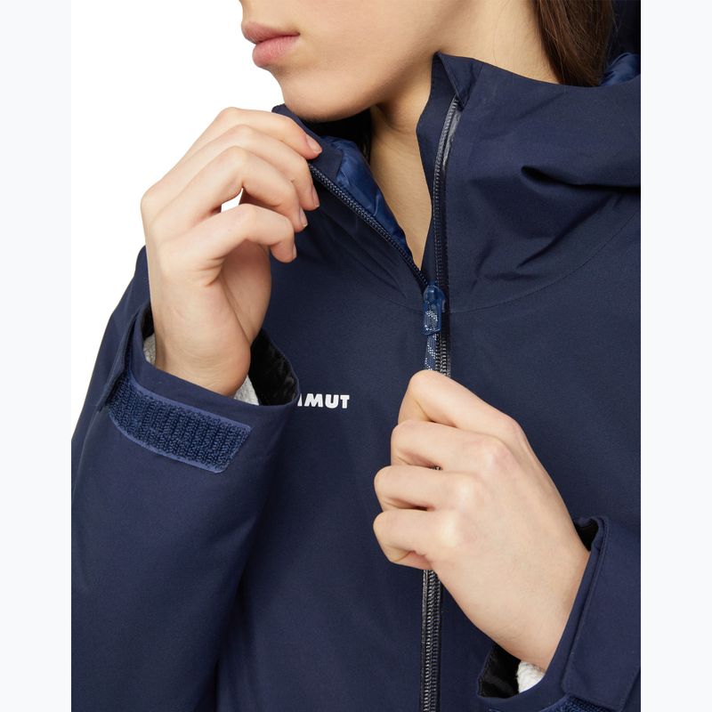 Kurtka przeciwdeszczowa damska Mammut Linard HS Thermo Hooded Jacket Women marine 7