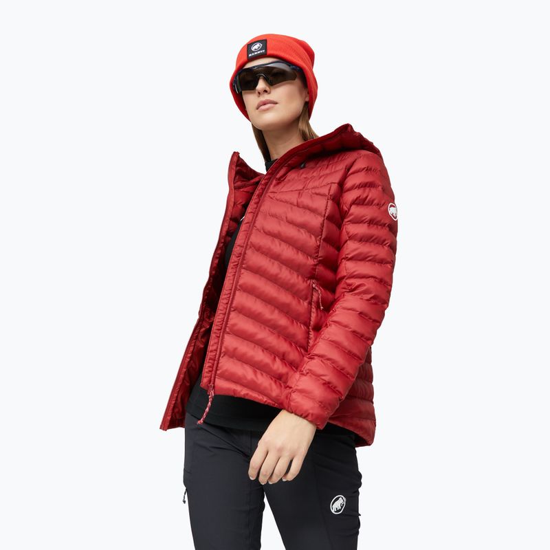 Kurtka ocieplana damska Mammut Albula IN Hooded dark mammut red 5