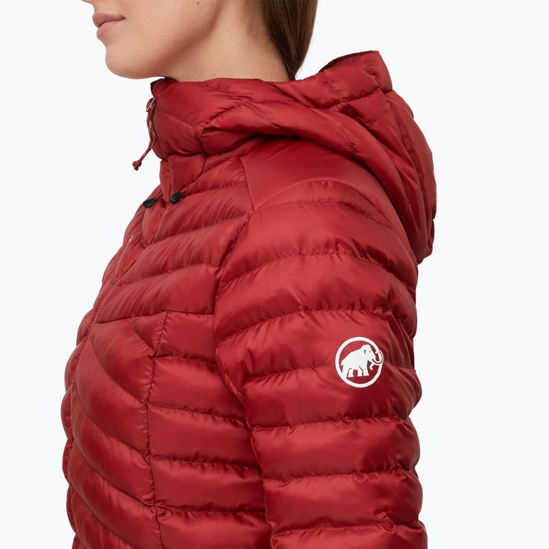 Kurtka ocieplana damska Mammut Albula IN Hooded dark mammut red 7