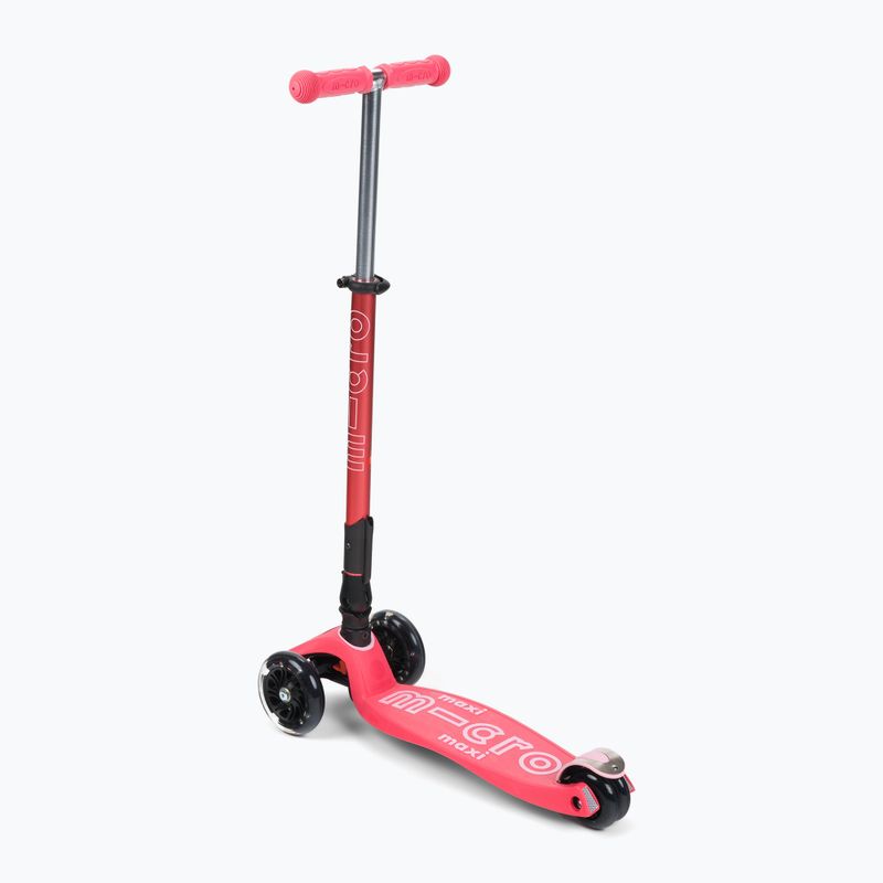 Hulajnoga trójkołowa dziecięca Micro Maxi Deluxe Foldable LED bright coral 3