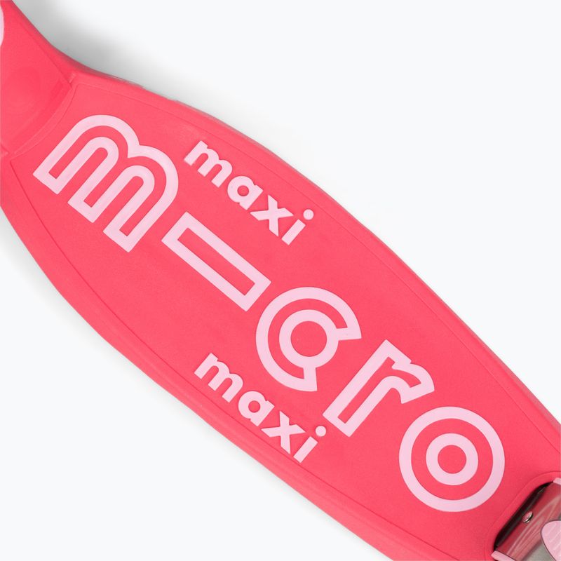 Hulajnoga trójkołowa dziecięca Micro Maxi Deluxe Foldable LED bright coral 6