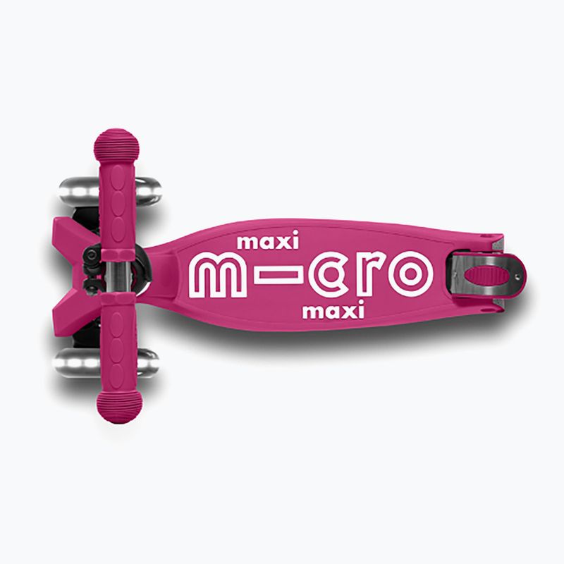 Hulajnoga trójkołowa dziecięca Micro Maxi Deluxe Foldable LED berry red 3