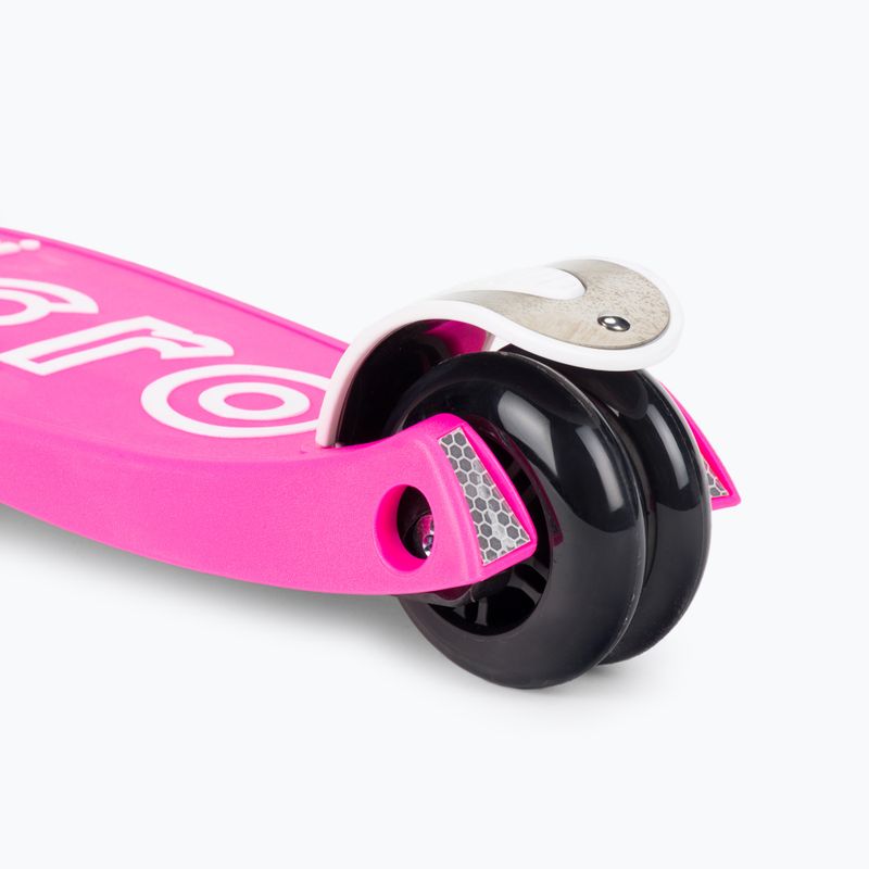 Hulajnoga trójkołowa dziecięca Micro Maxi Deluxe Foldable LED shocking pink 7
