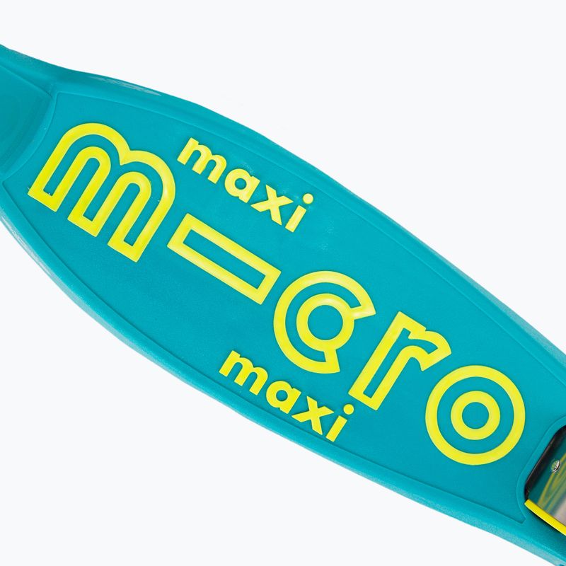 Hulajnoga trójkołowa dziecięca Micro Maxi Deluxe Foldable LED petrol green 6