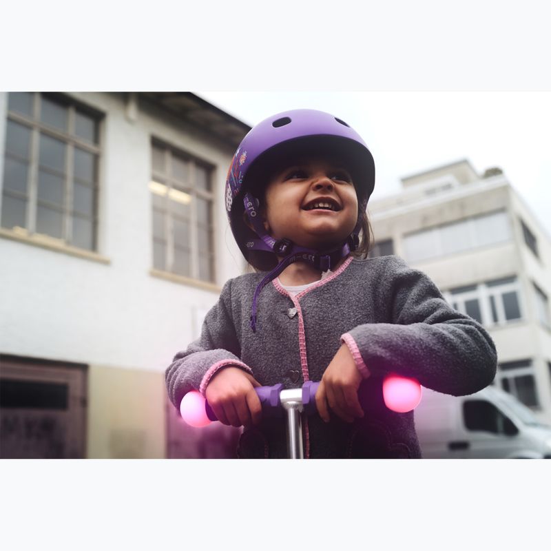 Hulajnoga trójkołowa dziecięca Micro Mini Deluxe Magic LED purple 7