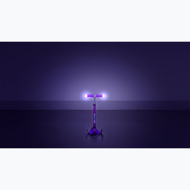 Hulajnoga trójkołowa dziecięca Micro Mini Deluxe Magic LED purple 11