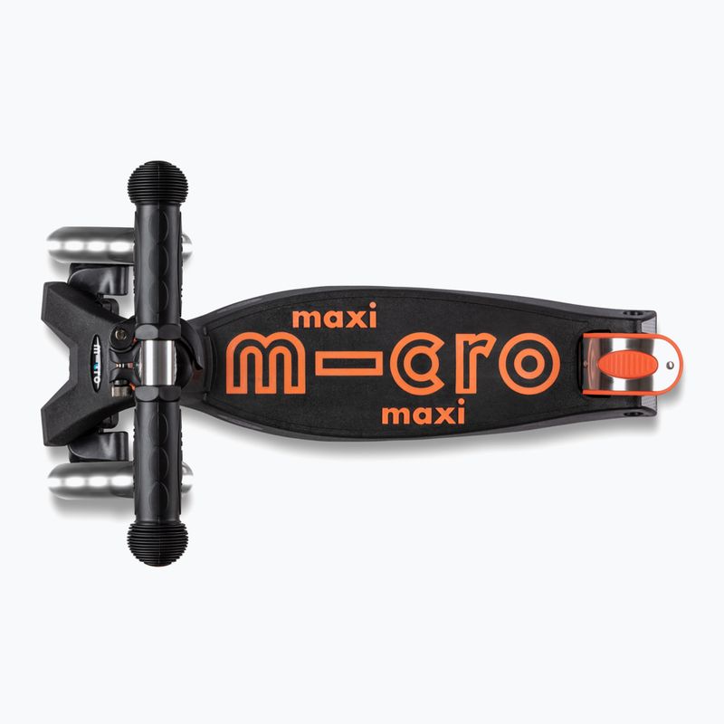 Hulajnoga trójkołowa dziecięca Micro Maxi Micro Deluxe Pro LED black/orange 5