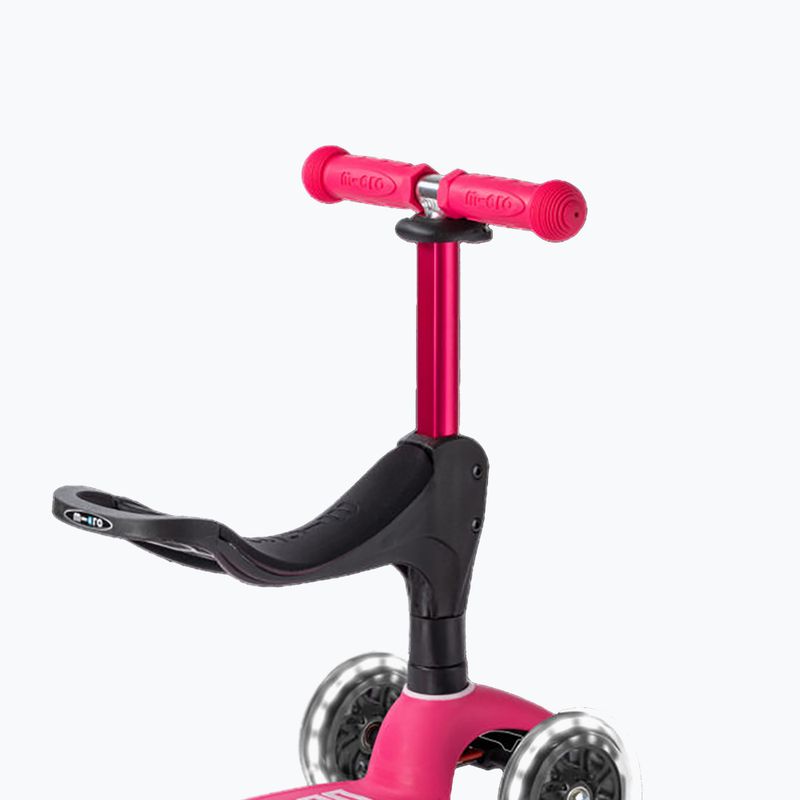 Hulajnoga trójkołowa dziecięca Micro Mini 3in1 Deluxe Plus LED pink 3