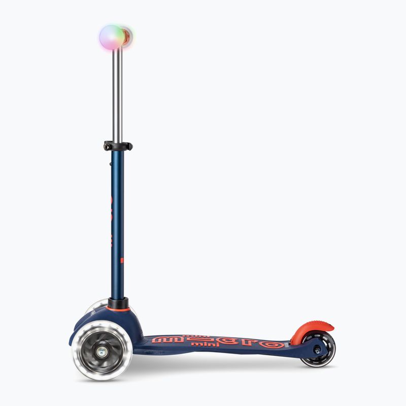 Hulajnoga trójkołowa dziecięca Micro Mini Deluxe Magic LED navy 2