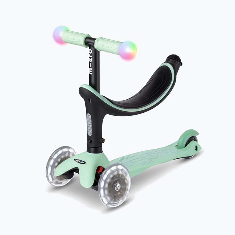 Hulajnoga trójkołowa dziecięca Micro Mini2grow Magic LED mint 6