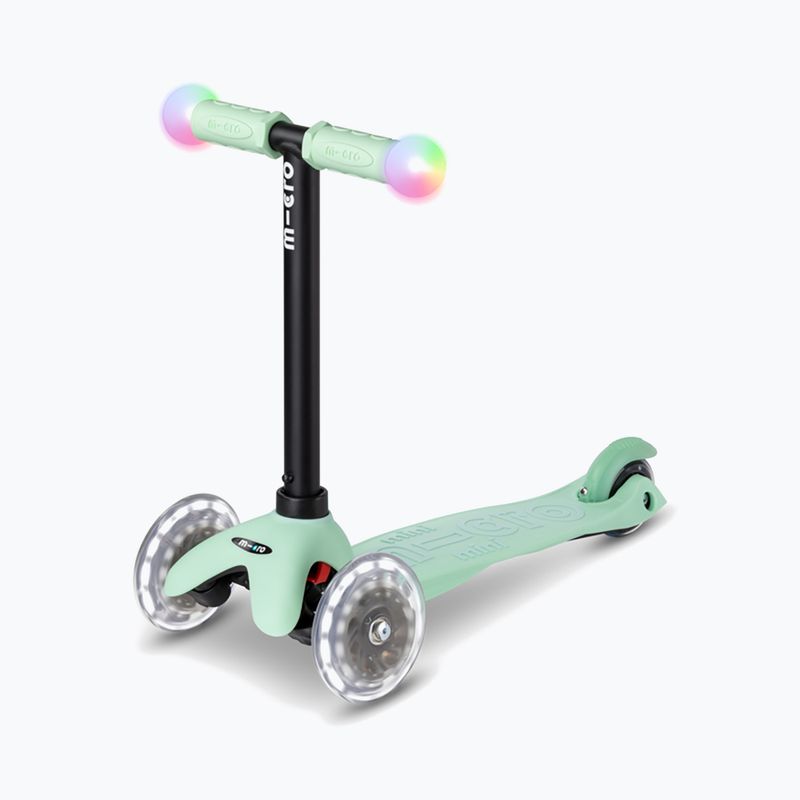 Hulajnoga trójkołowa dziecięca Micro Mini2grow Magic LED mint 9