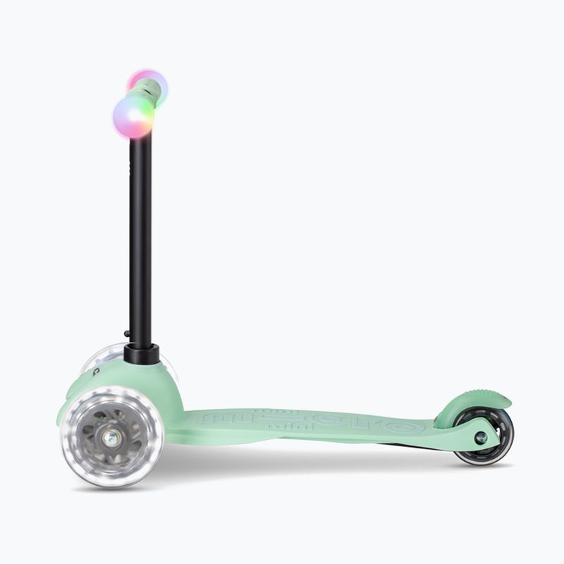 Hulajnoga trójkołowa dziecięca Micro Mini2grow Magic LED mint 10