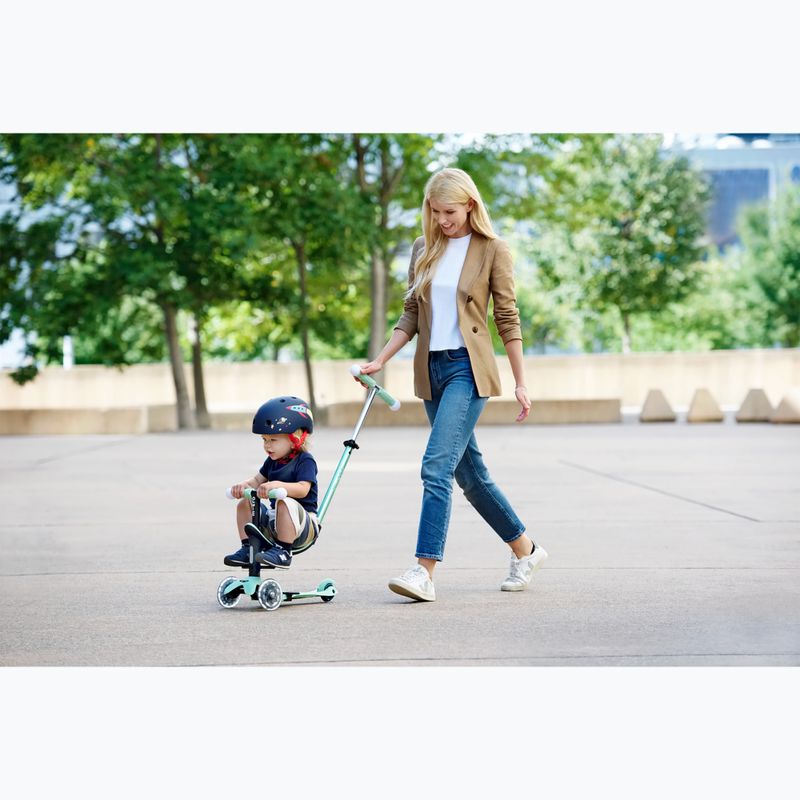 Hulajnoga trójkołowa dziecięca Micro Mini2grow Magic LED mint 18