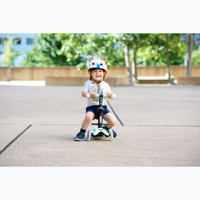 Hulajnoga trójkołowa dziecięca Micro Mini2grow Magic LED mint 21