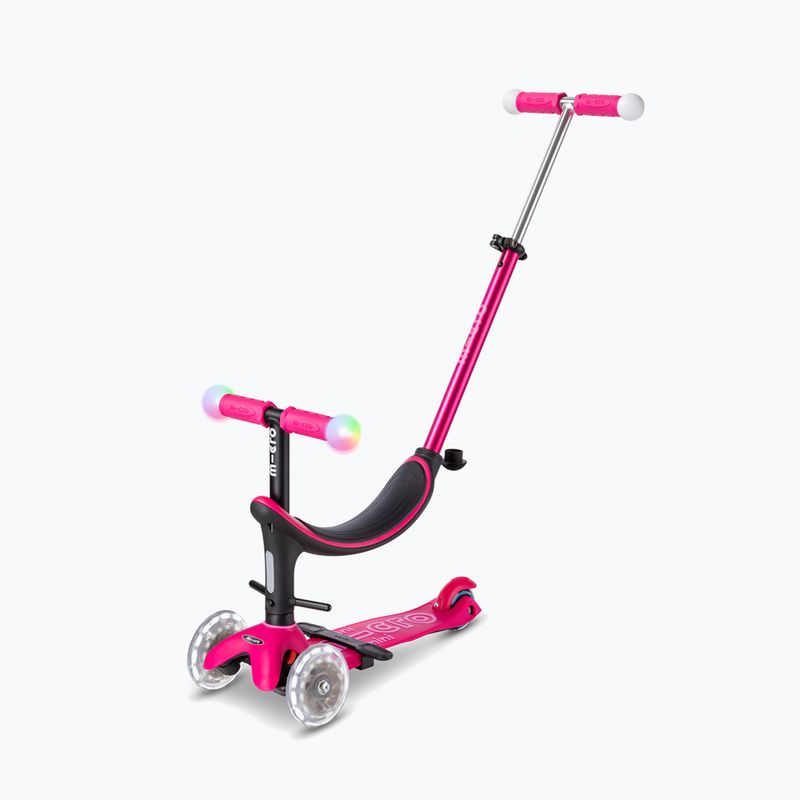 Hulajnoga trójkołowa dziecięca Micro Mini2grow Magic LED pink 2