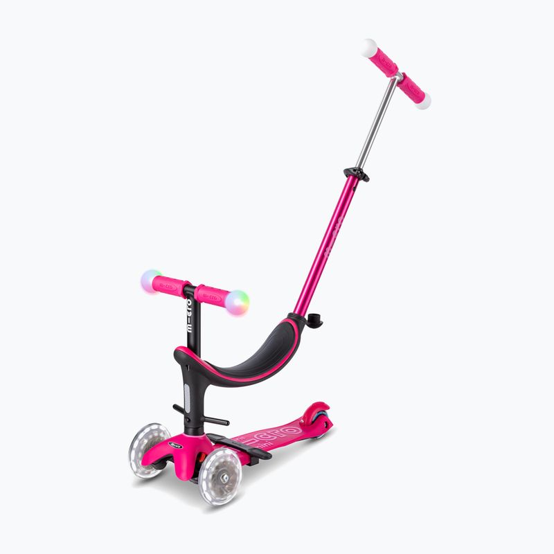 Hulajnoga trójkołowa dziecięca Micro Mini2grow Magic LED pink 3