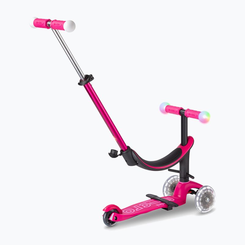 Hulajnoga trójkołowa dziecięca Micro Mini2grow Magic LED pink 5
